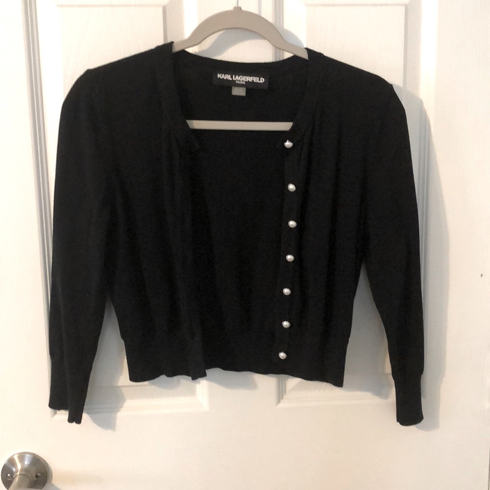 Karl Lagerfeld Paris Cropped Cardigan